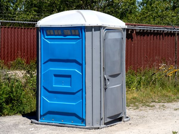 Freshly serviced and sanitized porta potty unit in Portland and the Pacific Northwest